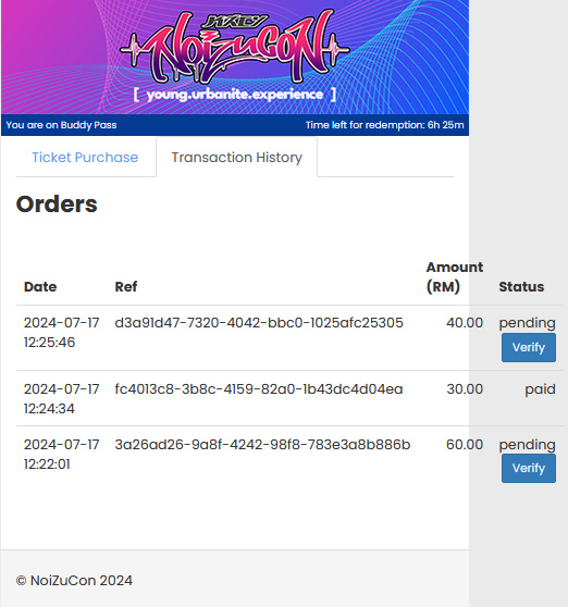 NoizuCon Payment Support