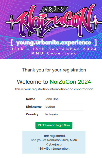 NoizuCon Login